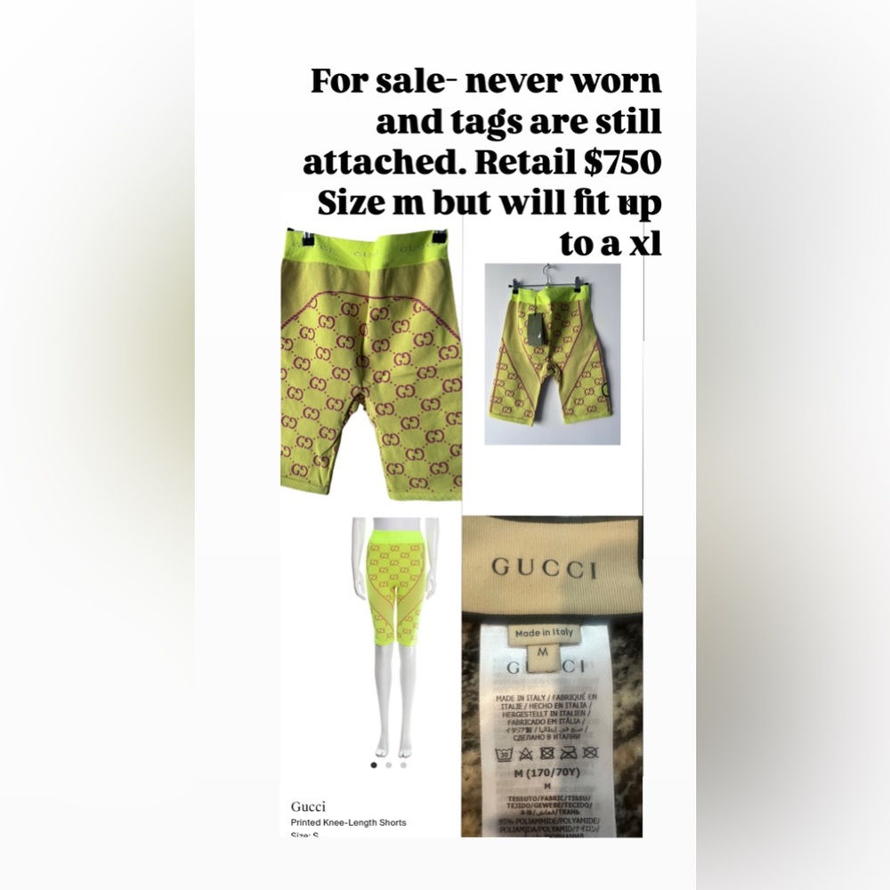 Authentic never worn Gucci bikers